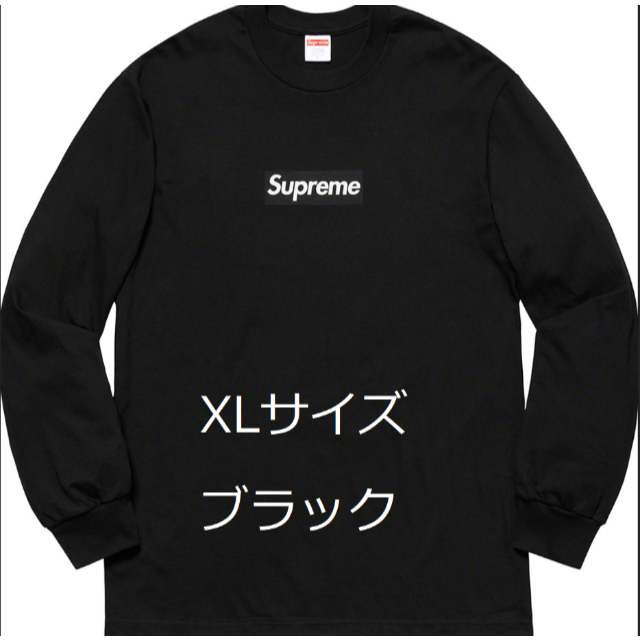 [XLサイズ] supreme Box Logo L/S Tee Blackトップス