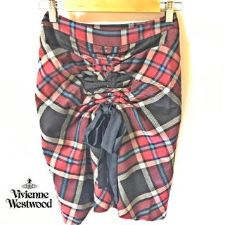 ヴィヴィアンウエストウッド(Vivienne Westwood)の【Vivienne Westwood】Red McAndreas バックリボン (ひざ丈スカート)