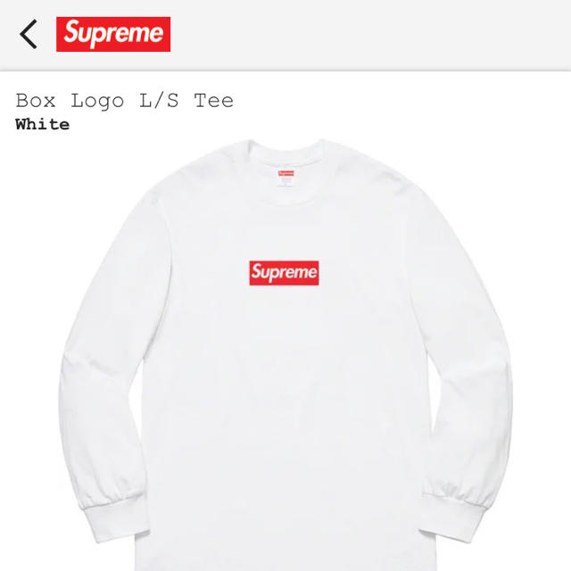 supreme Box Logo L/S Tee White