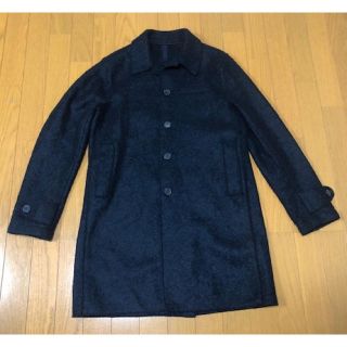 エンジニアードガーメンツ(Engineered Garments)のハリスワーフロンドン　ウールステンカラーコート　イタリア製　46　黒(ステンカラーコート)