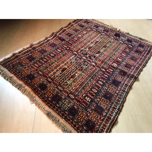 【美品】アフガニスタン産 バルーチ族手織り絨毯