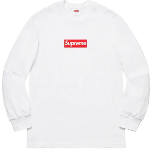 Tシャツ/カットソー(七分/長袖)Supreme Box Logo L/S Tee White Mサイズ