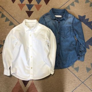 ザラキッズ(ZARA KIDS)のZARA kids 長袖シャツ2枚セット⭐︎110(ブラウス)