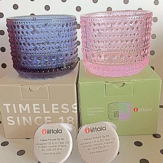 イッタラ(iittala)の♡イッタラ カステヘルミ キャンドルホルダー レイン ペールピンク (置物)