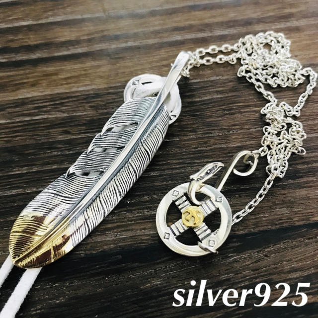 silver 先金フェザー ネックレス / ゴローズ 好きに 送料込み