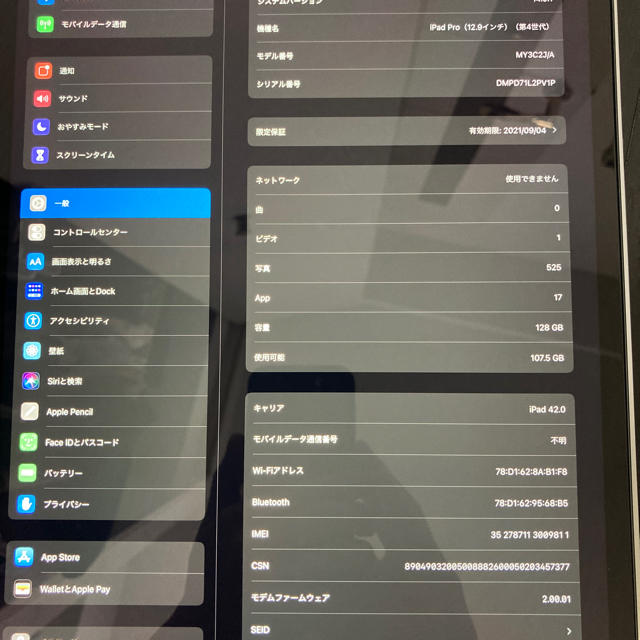 iPad Pro 12.9 cellular 第4世代 国内SIMフリースマホ/家電/カメラ