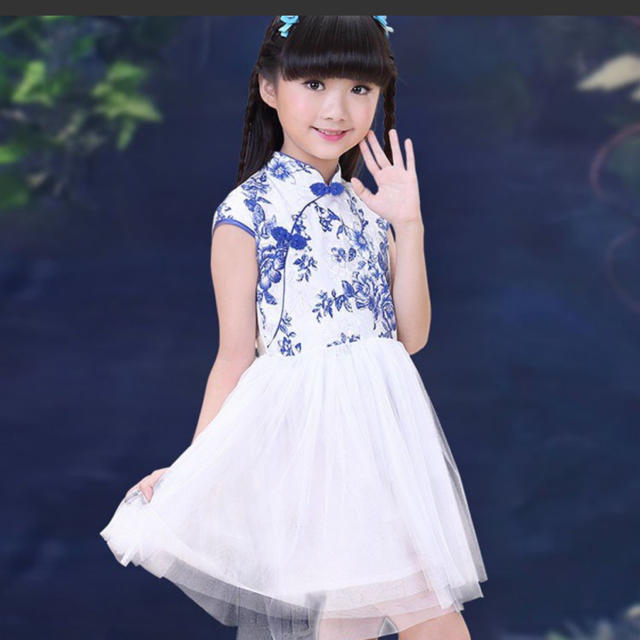 チャイナ風ワンピース 120cm キッズ/ベビー/マタニティのキッズ服女の子用(90cm~)(ワンピース)の商品写真