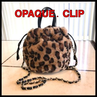 オペークドットクリップ(OPAQUE.CLIP)のOPAQUE.CLIP レオパード ひょう柄 フェイクファー 3way バッグ(ショルダーバッグ)