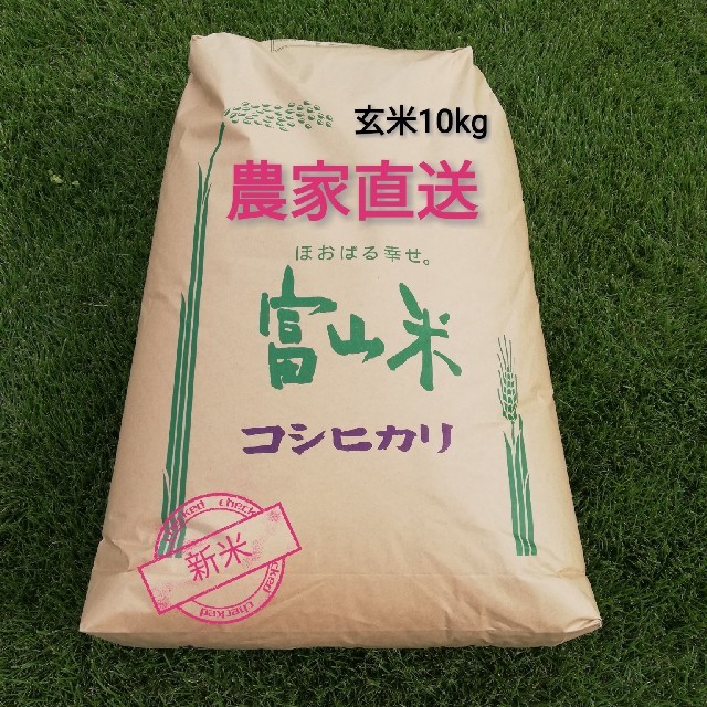 新米　富山県産　コシヒカリ　玄米10kg