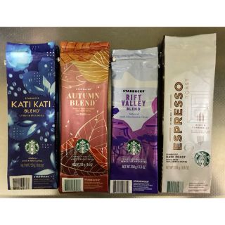 スターバックスコーヒー(Starbucks Coffee)のスターバックス　期間限定品　豆袋4枚セット(その他)