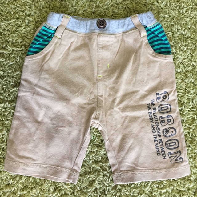 BOBSON(ボブソン)のグリーンハーフパンツ キッズ/ベビー/マタニティのキッズ服男の子用(90cm~)(パンツ/スパッツ)の商品写真