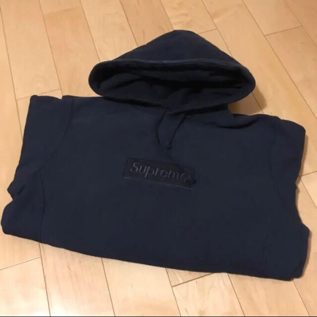 Supreme Tonal Box Logo Pullover Navy