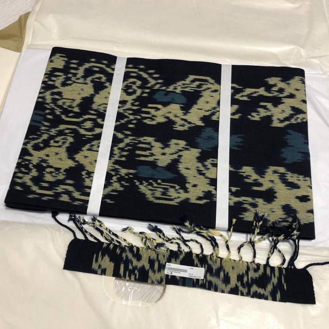 再値下げ!【新品】九寸 名古屋帯 貴久樹 イカット 手織り 再値下げ!【新品】九寸 名古屋帯 貴久樹 イカット 手織り