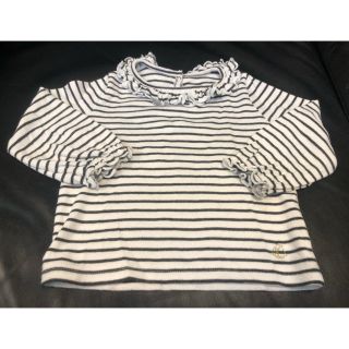 プチバトー(PETIT BATEAU)の《PETIT BATEAU》ボーダーのカットソー　12m/74cm(シャツ/カットソー)