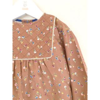 ザラキッズ(ZARA KIDS)の花柄 トップス 長袖 チュニック シャツ 98サイズ(Tシャツ/カットソー)