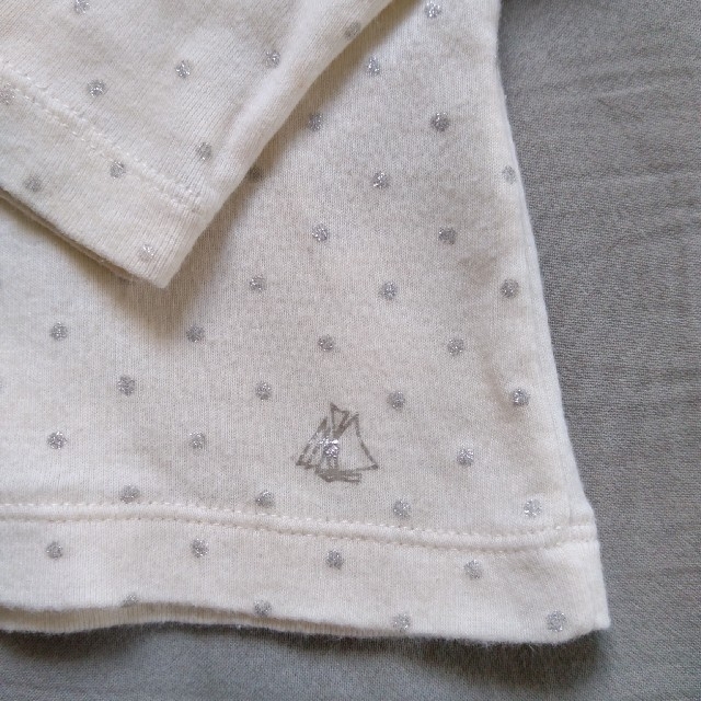 PETIT BATEAU(プチバトー)のプチバトー　ラメドットトップス　3ans キッズ/ベビー/マタニティのキッズ服女の子用(90cm~)(Tシャツ/カットソー)の商品写真