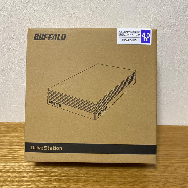 BUFFALO パソコン&テレビ録画用 外付けハードディスク 4TB - PC周辺機器 【未使用】HD-AD4U3 外付けハードディスク 4TB