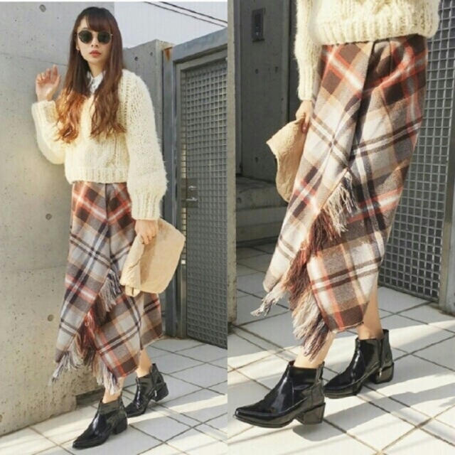 BLACKET WRAP SKIRTスカート