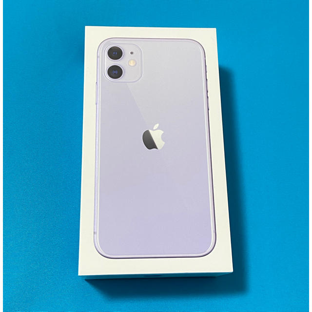 Apple(アップル)のiPhone11 128GB パープル SIMフリー　ほぼ新品 スマホ/家電/カメラのスマートフォン/携帯電話(スマートフォン本体)の商品写真