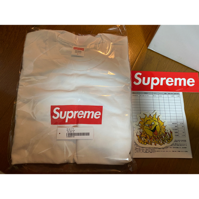 supreme Box Logo L/S Tee white Lサイズ