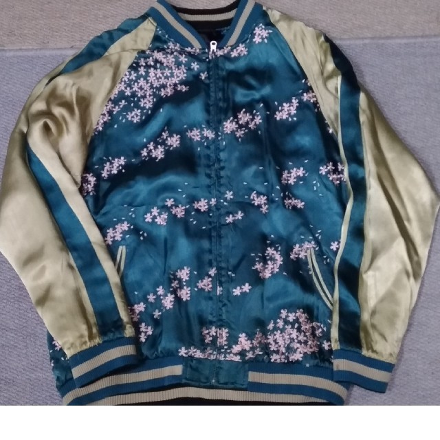 百花繚乱 リバーシブルスカジャン 軍鶏 鶴亀柄XLの通販 by 百花繚乱 リバーシブルスカジャン 軍鶏 鶴亀柄XLの通販 by