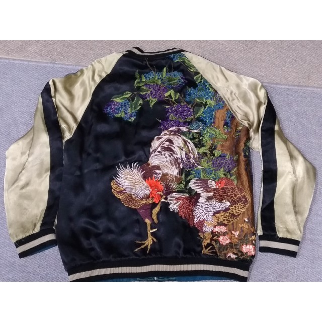 百花繚乱 リバーシブルスカジャン 軍鶏 鶴亀柄XLの通販 by 百花繚乱 リバーシブルスカジャン 軍鶏 鶴亀柄XLの通販 by