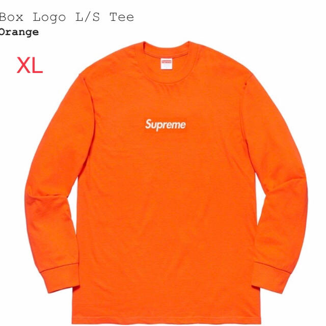 【Supreme】 Box Logo L/S Tee orange