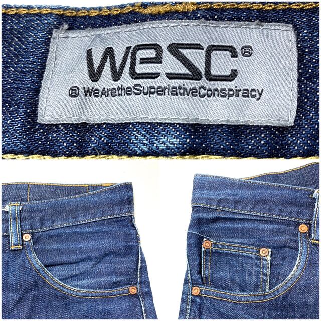 WeSC(ウィーエスシー)のWesc ウィエスシー ボタンフライ ストレート サイズ31 80cm メンズのパンツ(デニム/ジーンズ)の商品写真