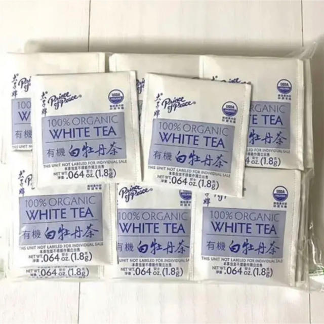 白茶　ホワイトティー　50パック　White tea 中国茶　はくちゃ　美容 食品/飲料/酒の飲料(茶)の商品写真