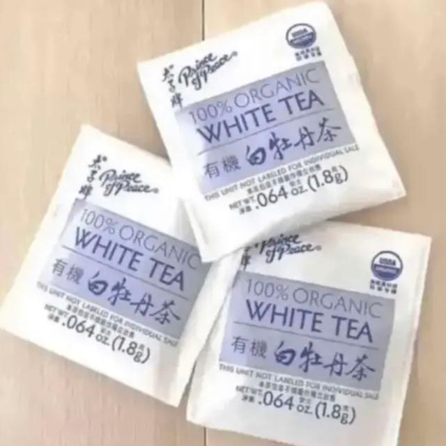 白茶　ホワイトティー　50パック　White tea 中国茶　はくちゃ　美容 食品/飲料/酒の飲料(茶)の商品写真