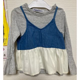 ドンキージョシー(Donkey Jossy)の女の子　95 長袖&デニムキャミ(Tシャツ/カットソー)