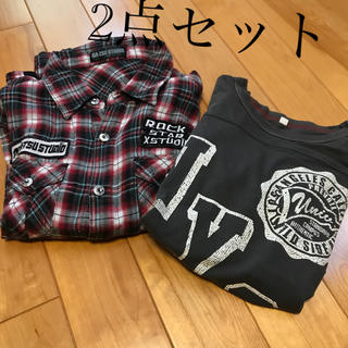ネルシャツ＆長袖Tシャツ  2点セット(Tシャツ/カットソー)