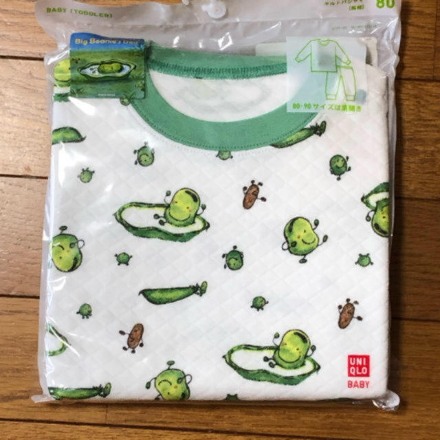 UNIQLO(ユニクロ)のそらまめくんパジャマ80 キッズ/ベビー/マタニティのベビー服(~85cm)(パジャマ)の商品写真