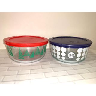 パイレックス(Pyrex)の美品☆『Pyrexパイレックス 4CUPコンテナ2個セット』(容器)