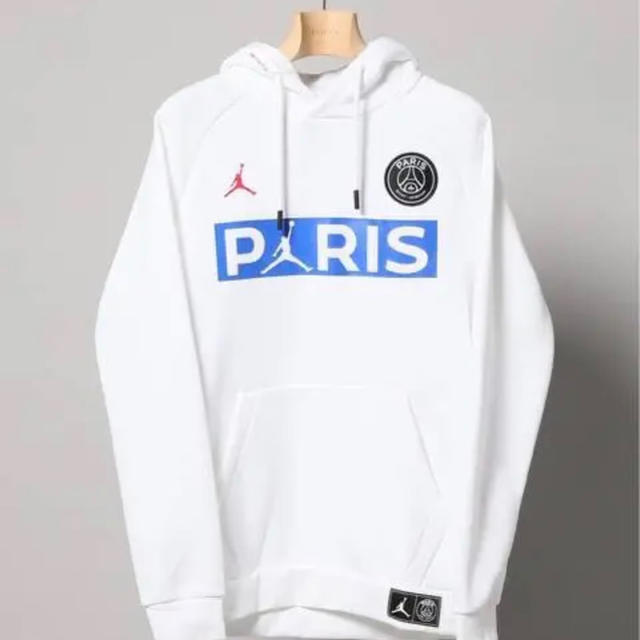 新品タグ付 psg jordan パーカー 白 サイズ M