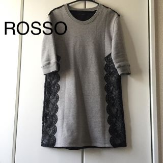 アーバンリサーチロッソ(URBAN RESEARCH ROSSO)のちーこ様専用週末セールロッソ レーススウェットワンピ(ひざ丈ワンピース)