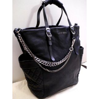 ジミーチュウ(JIMMY CHOO)の美品★JIMMY CHOO ジミーチュウ BLARE 男女可 2way バッグ黒(トートバッグ)