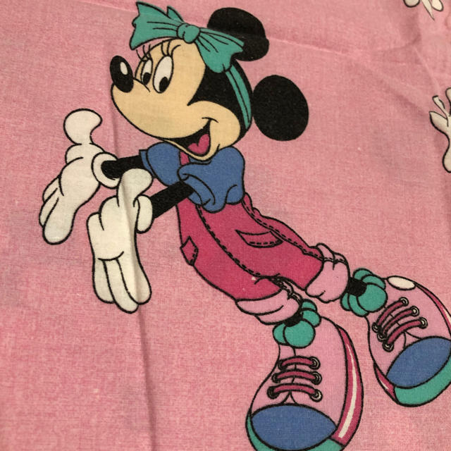 Disney(ディズニー)の🌜ビンテージ シーツ🌛ミニー　ピンク ハンドメイドの素材/材料(生地/糸)の商品写真