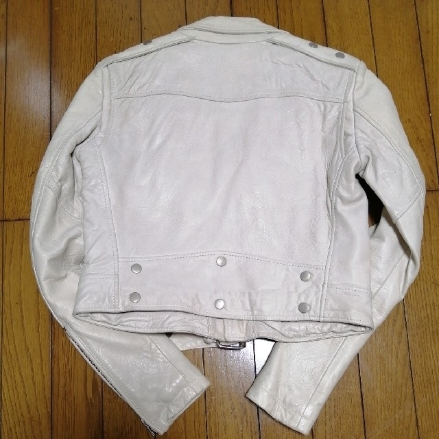 BLK DNM Leather Jacket 1Smoke white メンズのジャケット/アウター(ライダースジャケット)の商品写真