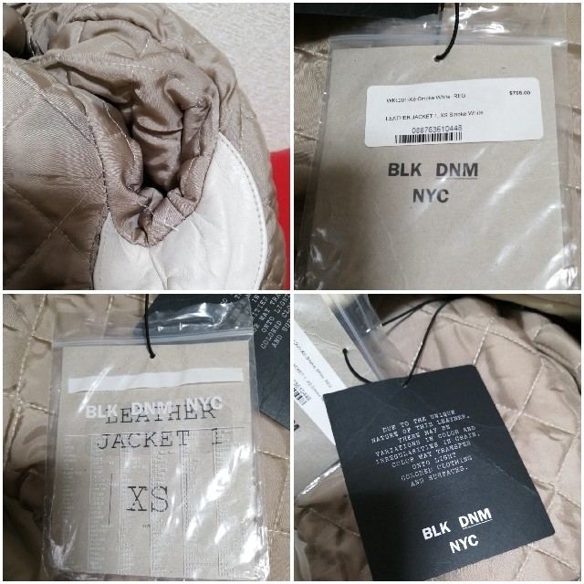 BLK DNM Leather Jacket 1Smoke white メンズのジャケット/アウター(ライダースジャケット)の商品写真