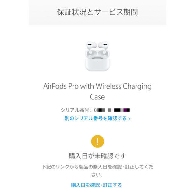 Apple(アップル)のAirPods Pro (エアーポッズ プロ) 新品未開封、未保証品 スマホ/家電/カメラのオーディオ機器(ヘッドフォン/イヤフォン)の商品写真