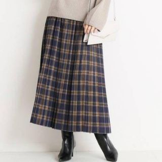 スピックアンドスパン(Spick & Span)のSpick＆Span　チェックプリーツ　スカート(ロングスカート)