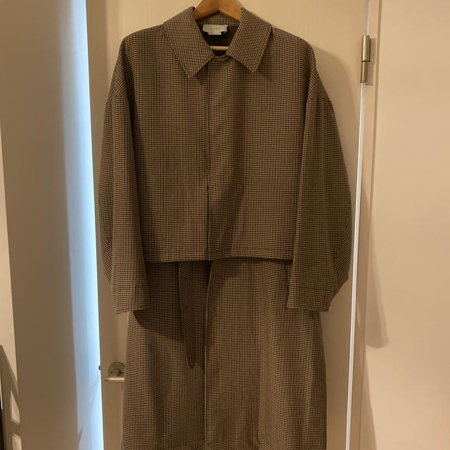 SUNSEA(サンシー)のYOKE 19aw 3WAY BAL COLLAR COAT サイズs メンズのジャケット/アウター(ステンカラーコート)の商品写真