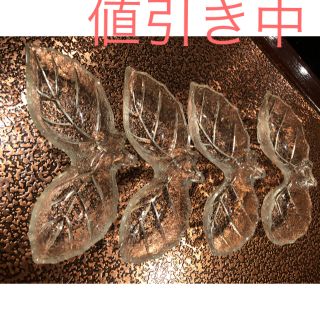 2種盛り硝子小鉢　5セット(食器)