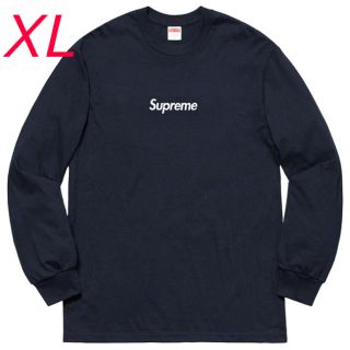 シュプリーム(Supreme)のシュプリーム　Supreme  Box Logo L/S Tee  Navy(Tシャツ/カットソー(七分/長袖))