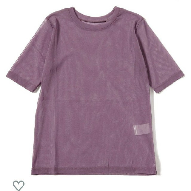 Ray BEAMS(レイビームス)のRay BEAMS チュールシアークルーネックT　PURPLE レディースのトップス(Tシャツ(半袖/袖なし))の商品写真