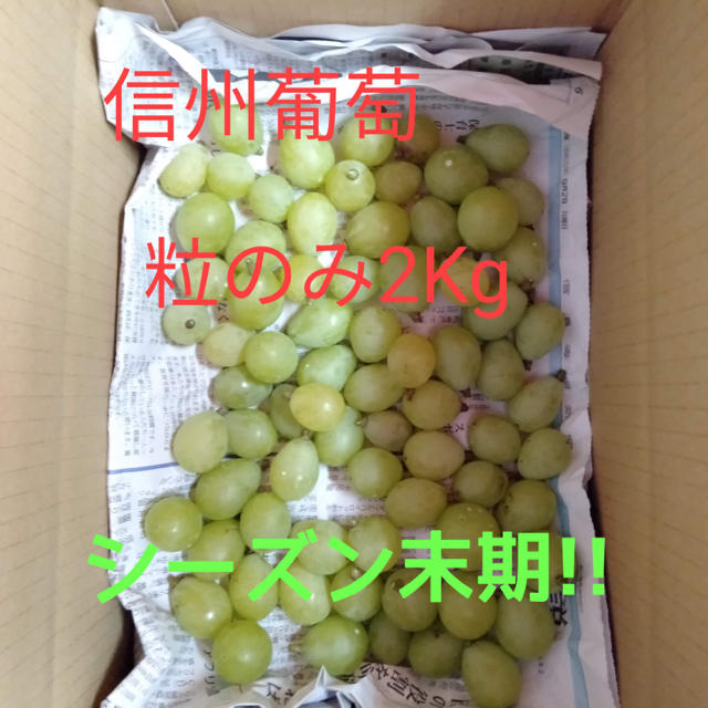 信州葡萄　黄甘　巨峰　ピオーネ　粒売り　2kg 食品/飲料/酒の食品(フルーツ)の商品写真