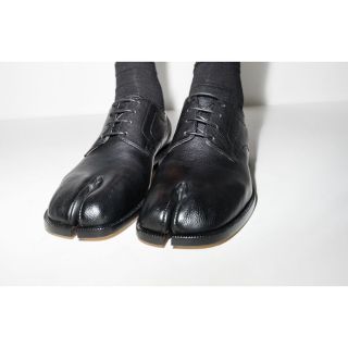 マルタンマルジェラ(Maison Martin Margiela)の新品 20AW メゾンマルジェラ タビ レザー レースアップ シューズ 黒　41(ドレス/ビジネス)