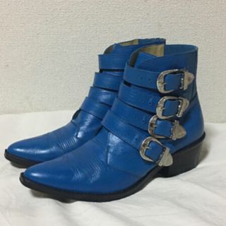 トーガプルラ ショートブーツ BLUE 38