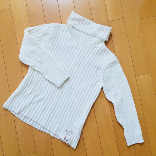 女児　冬用130  セーター風フリース　アイボリー キッズ/ベビー/マタニティのキッズ服女の子用(90cm~)(ニット)の商品写真